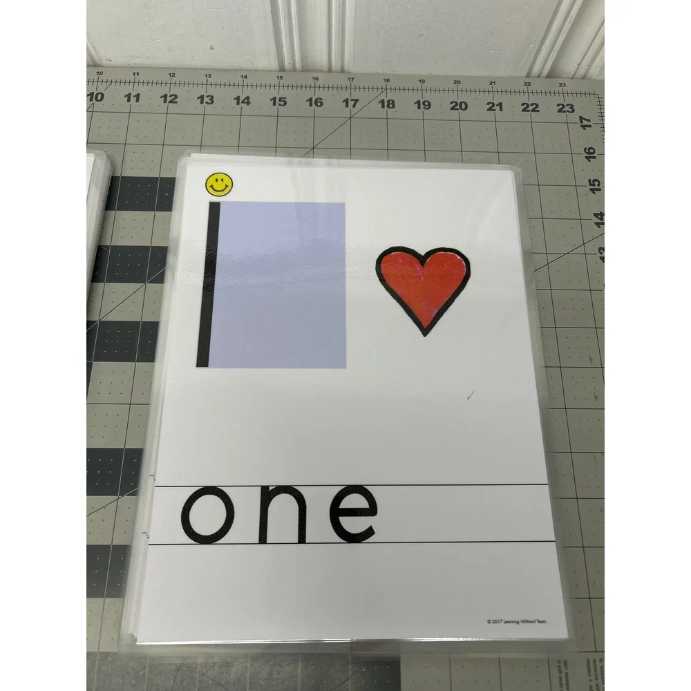 Learning Without Tears Print and Number Wall Cards Laminated Set Complete